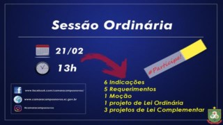 Chamada para Sessão Ordinária Chamada para Sessão Ordinária
