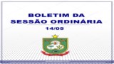 Boletim Sessão 14/05 Boletim Sessão 14/05